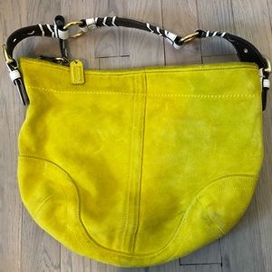 Suede Coach Bag